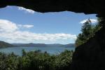Lake Waikaremoana von den Onepoto Caves gesehen
