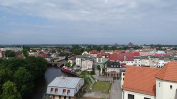 Blick vom Schlossturm auf Rügenwalde