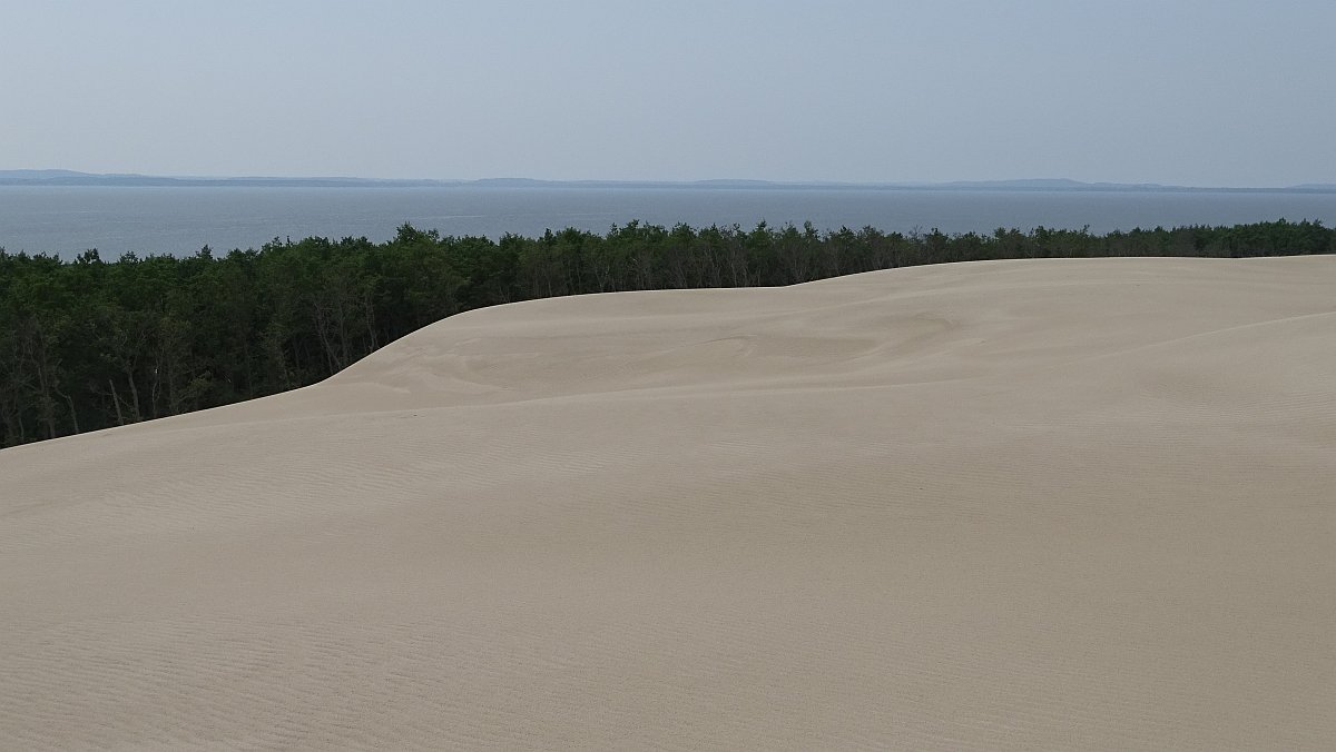 Blick von der Lontzkedüne zum Leba-See