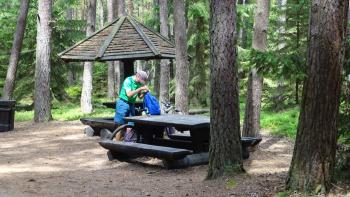 Rastplatz im Wald