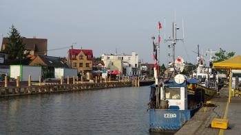 Hafen Leba im Abendlicht