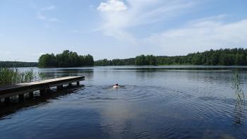 erfrischendes Bad bei 30 Grad