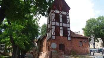 Fachwerkturm an der alten Stadtmauer von Heilsberg
