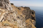 Lindos, Steg überm Abgrund