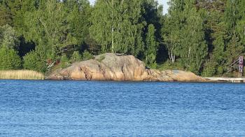Blick von Österskär zum Flesen des ersten Abends