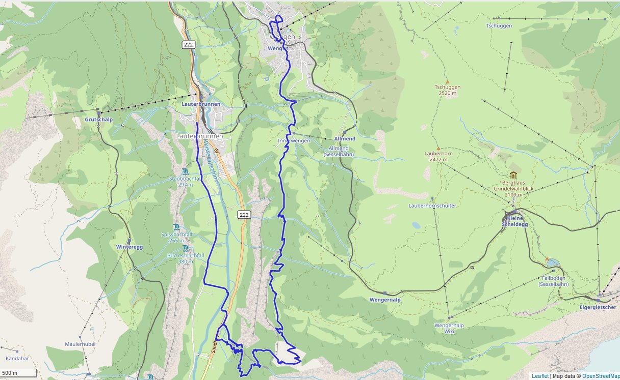 heutige Wanderung