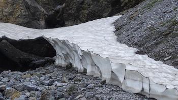 Schneereste an der Eigernordwand