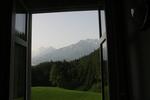 Blick beim Aufstehen im Hotel "Bären" in Hasliberg