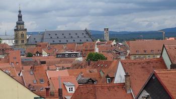 Blick vom Rosengarten in die Stadt