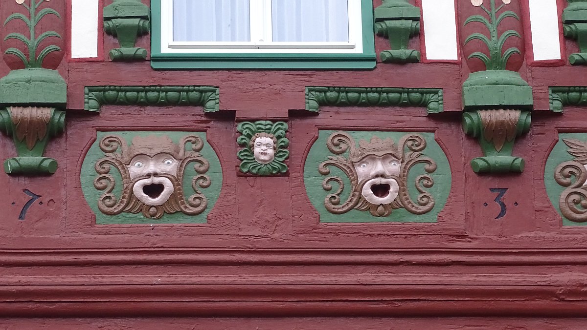 Detail an Fachwerkhaus in Königsberg