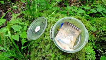 nasser Geocache (selten besucht)