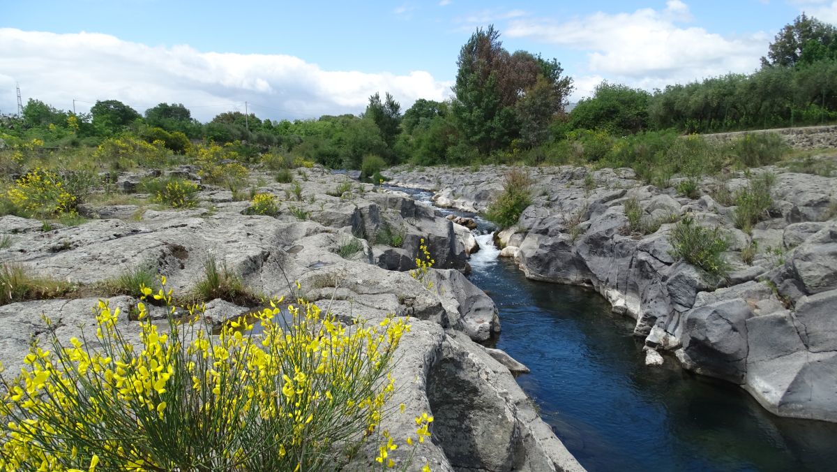 Alcantara-Fluss, hier wandern wir los