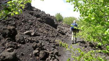 wandern an der Wald-Lava-Grenze