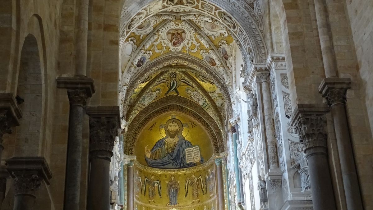 in der Kathedrale von Cefalù, alte orthodoxe Malereien