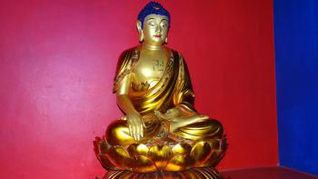 im Buddhismus-Museum Dambulla
