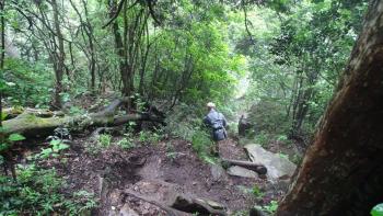 abwärts auf der "Mudslide"