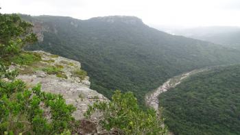 Oribi-Schlucht im Dunst