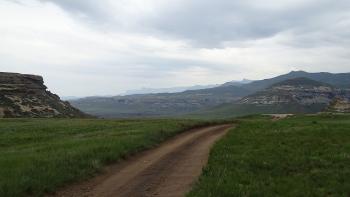 da hinten sind die Drakensberge zu sehen