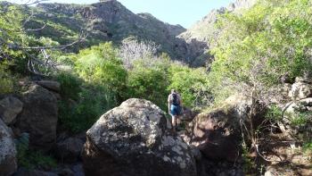 Aufstieg im Bachbett des Barranco de la Torre