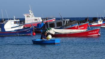 Fischerboote am Playa de las Teresitas