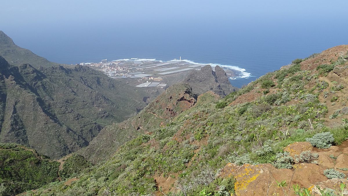 Blick hinunter nach Punta del Hidalgo