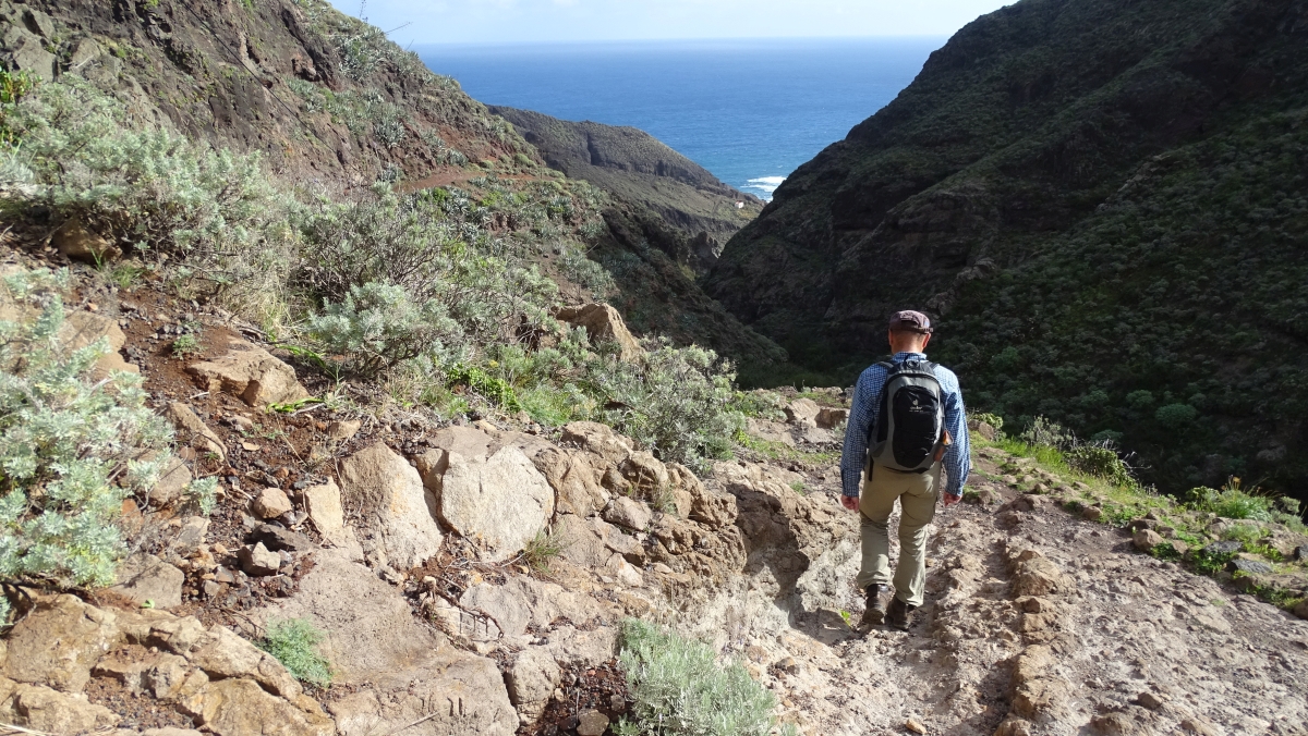 Abstieg im Barranco de Chamorga