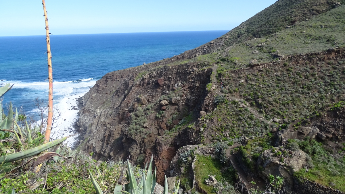 Wanderweg dicht an der Abbruchkante