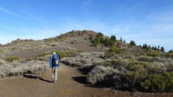 einer der kleinen Gipfel, die wir heute besteigen: Montaña de la Negrita