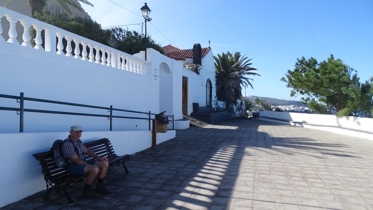 Rast auf der Plaza del Rosario in El Rosario