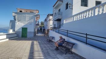 Rast auf der Plaza del Rosario in El Rosario