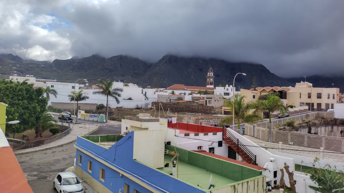 Blick von der Ferienwohnungsterrasse auf Buenavista