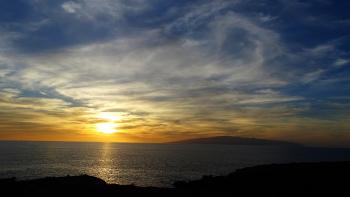 Sonnenuntergang und La Gomera