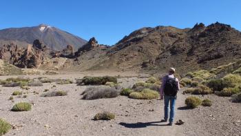 Beginn einer Wanderung in der Caldera