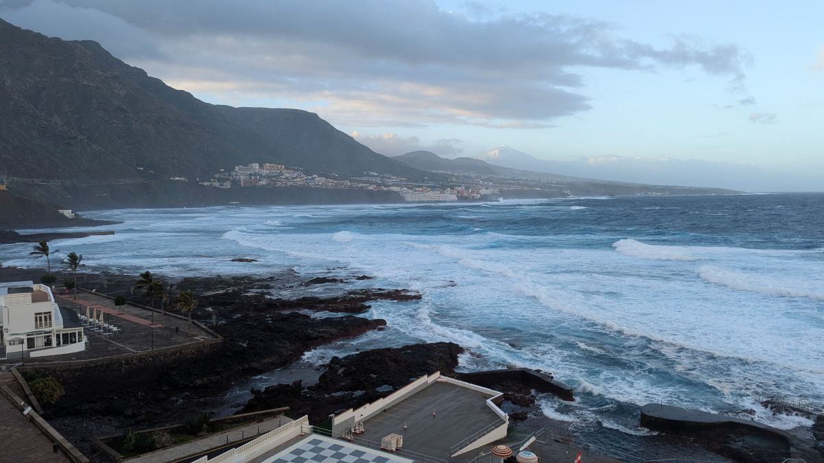 Blick vom Balkon am Morgen