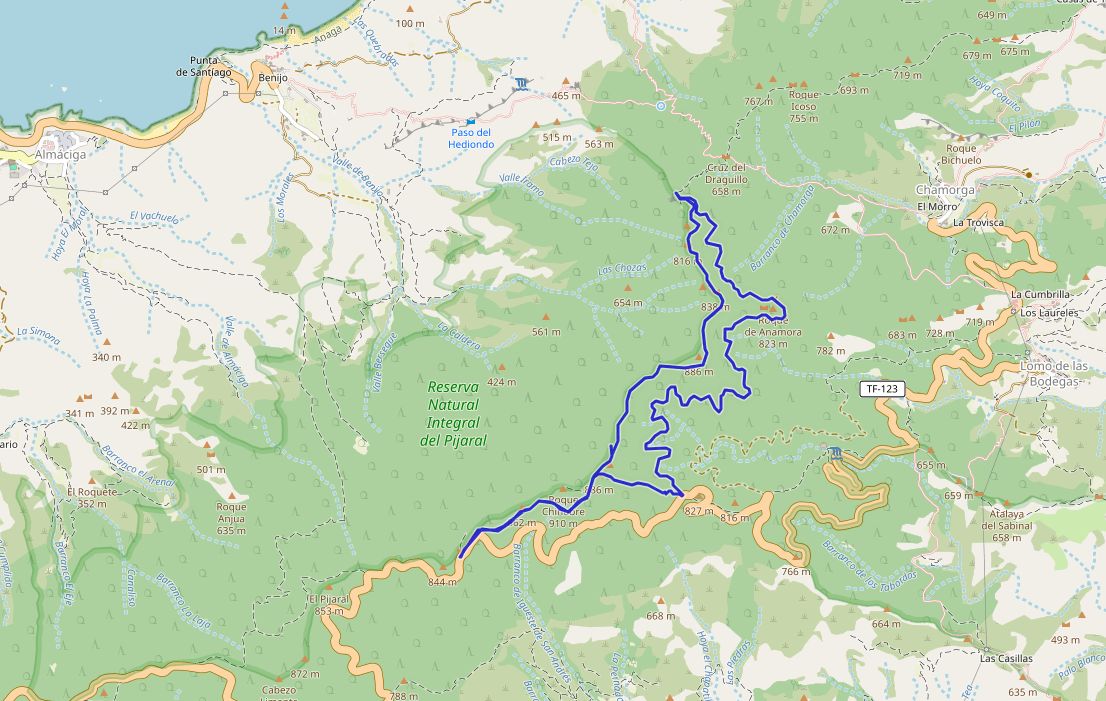 Trackaufzeichnung der Wanderung