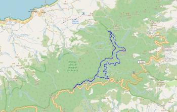 Trackaufzeichnung der Wanderung