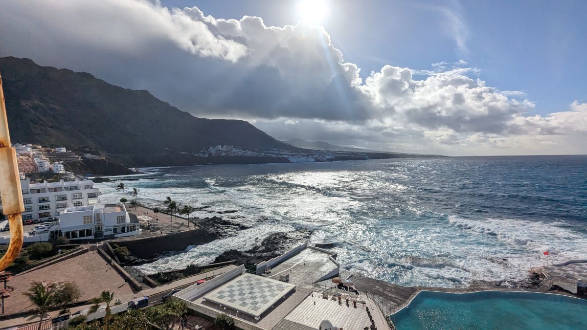wieder zurück, Blick vom Balkon