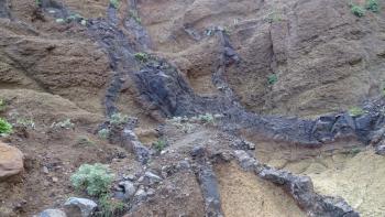interessante geologische Formationen in der Steilküste
