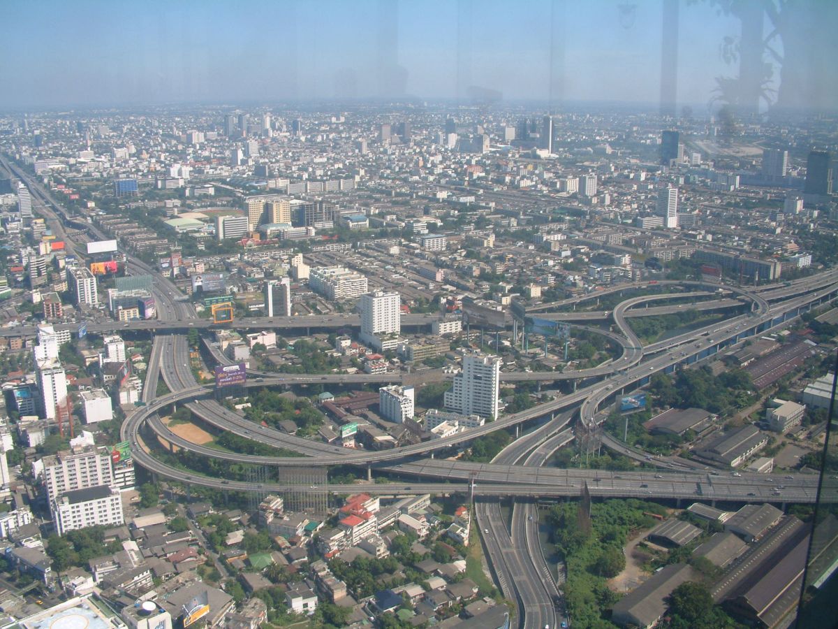 Blick von der Aussichtsetage des Baiyoke Tower 2