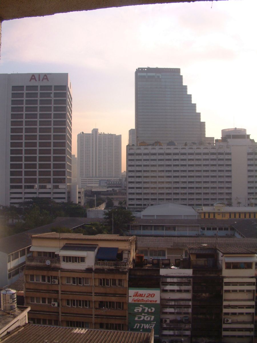 Blick aus dem Hotelzimmer in Bangkok