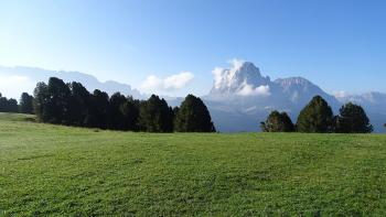 Langkofel in klarer Morgenluft