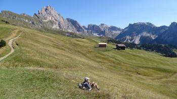 Rast mit Blick auf de Aschgler Alm