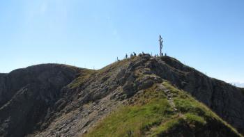 Seceda-Gipfel mit Kreuz