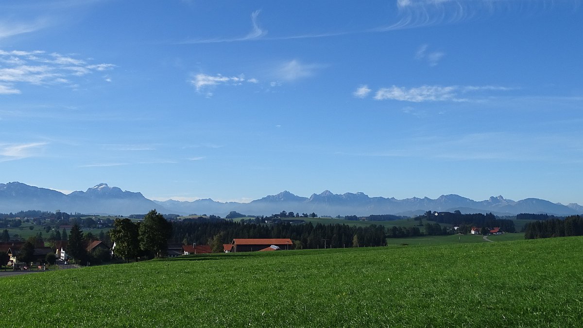 Alpenkulisse bei Verlassen von Lechbruck