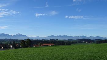 Alpenkulisse bei Verlassen von Lechbruck