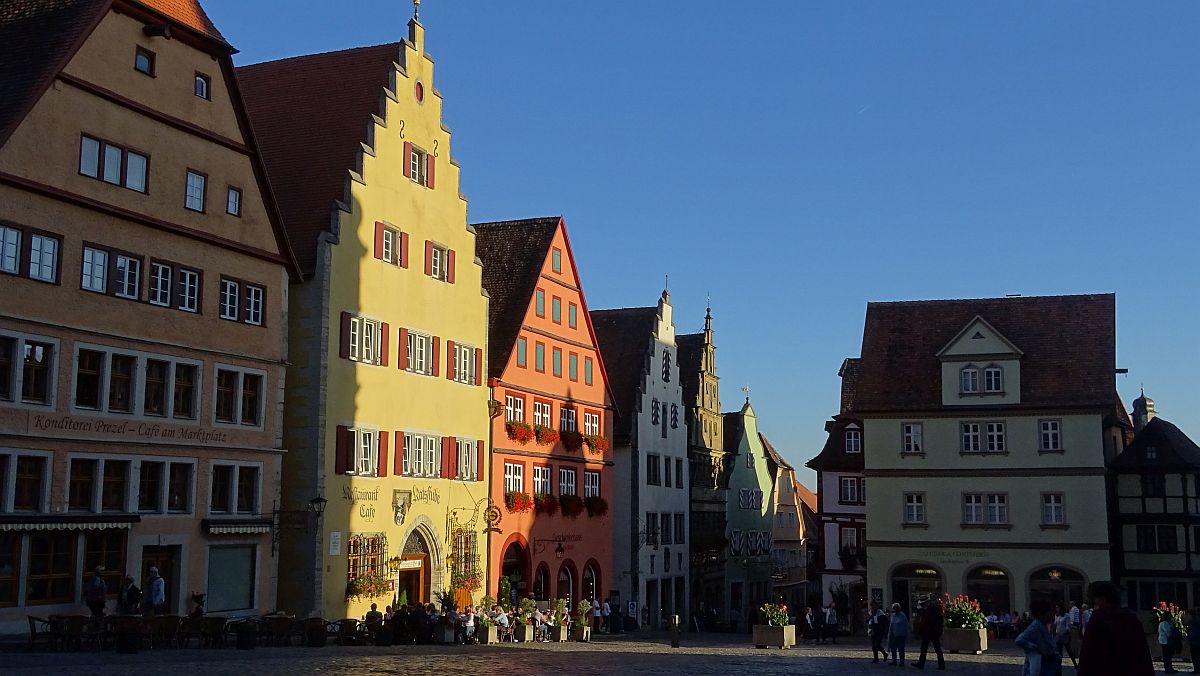 Martkplatz Rothenburg in der Abendsonne