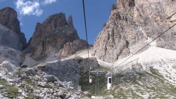 Abfahrt mit der urigen Stehseilbahn