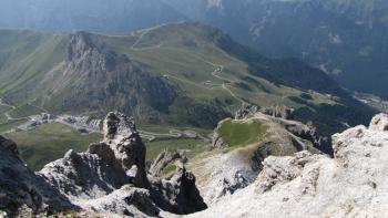 Blick zum Pordoijoch