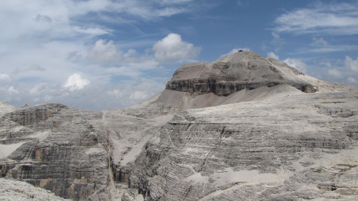 noch einen Blick zurück zum Gipfel