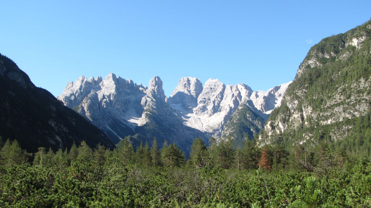 ferne Bergspitzen